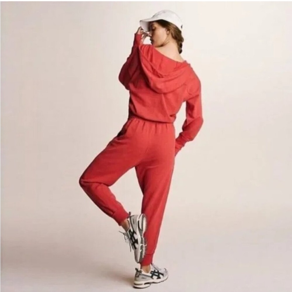 Free People FP Movement Training Day jumpsuit M Red Heather - Picture 15 of 15